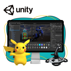 Мир игр на Unity 2D на популярном движке + AI-помощники - КИБЕРшкола программирования для детей, компьютерные курсы для школьников, начинающих и подростков - KIBERone г. Рамонь